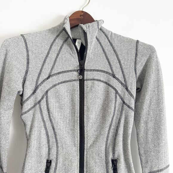 LULULEMON Define Jacket Heathered Herringbone Black White 4 - Picture 6 of 13